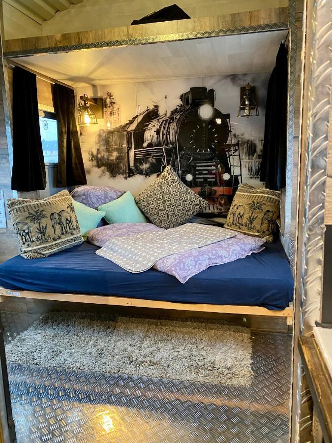 Gleis 2, Waggon Mit Ofen, Optional Mit Whirlpool Und Sauna Dahlem  Bagian luar foto