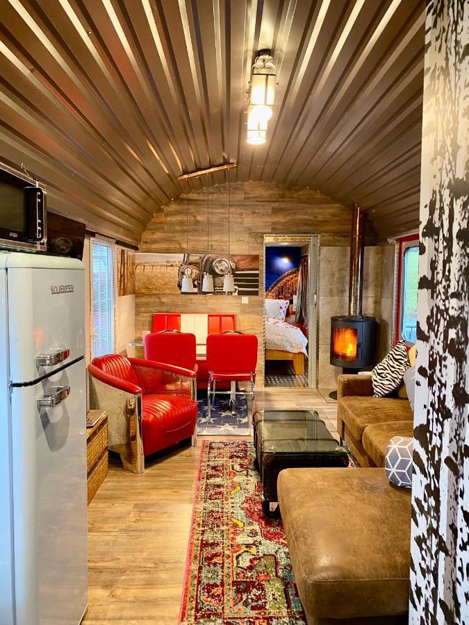 Gleis 2, Waggon Mit Ofen, Optional Mit Whirlpool Und Sauna Dahlem  Bagian luar foto